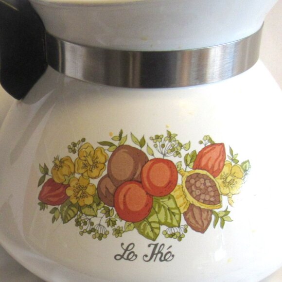 Vintage Corning Ware Spice of Life Le Tea, Metal Lid J111 - Picture 8 of 8